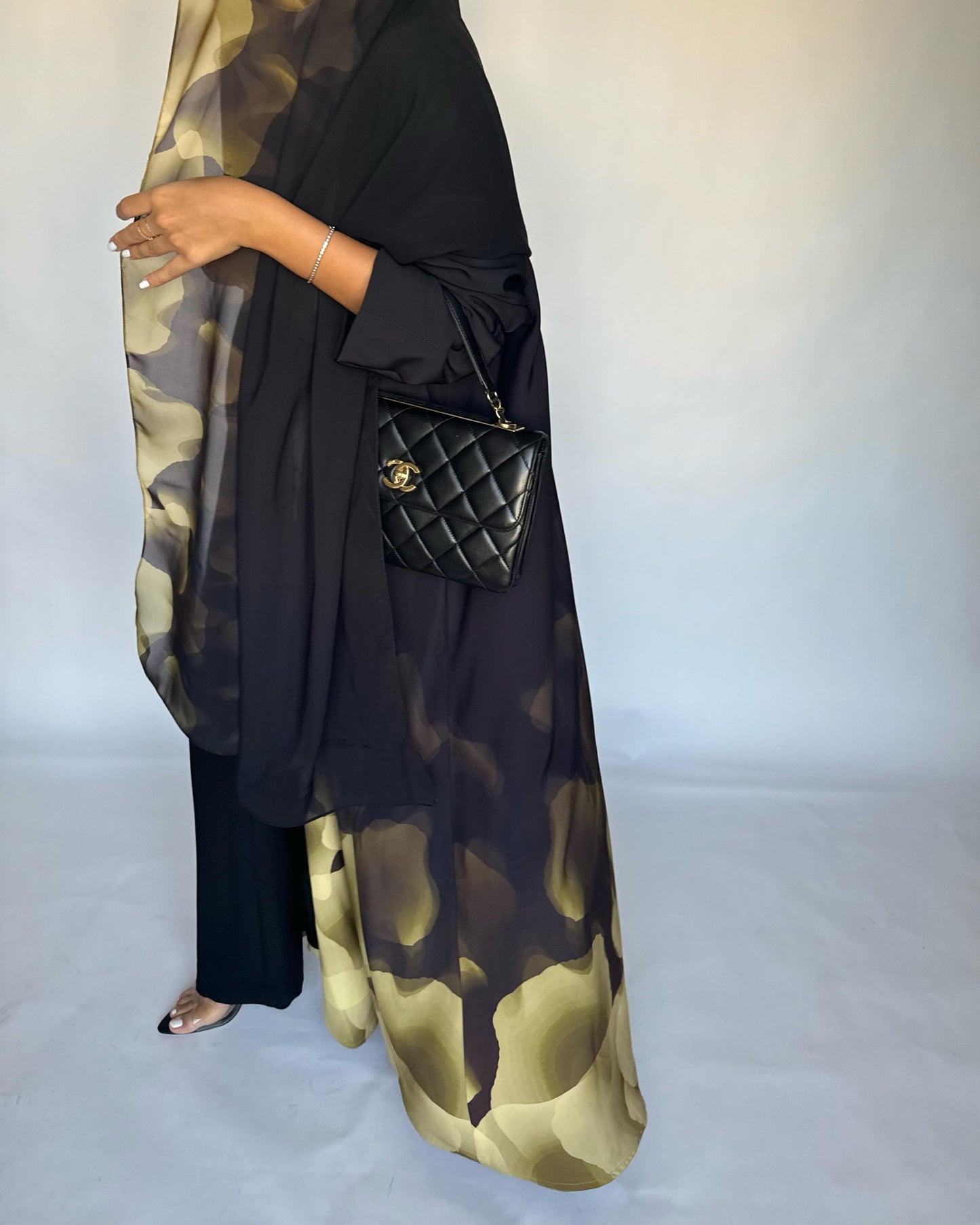 A263 -  Black & Yellow Daily Abaya