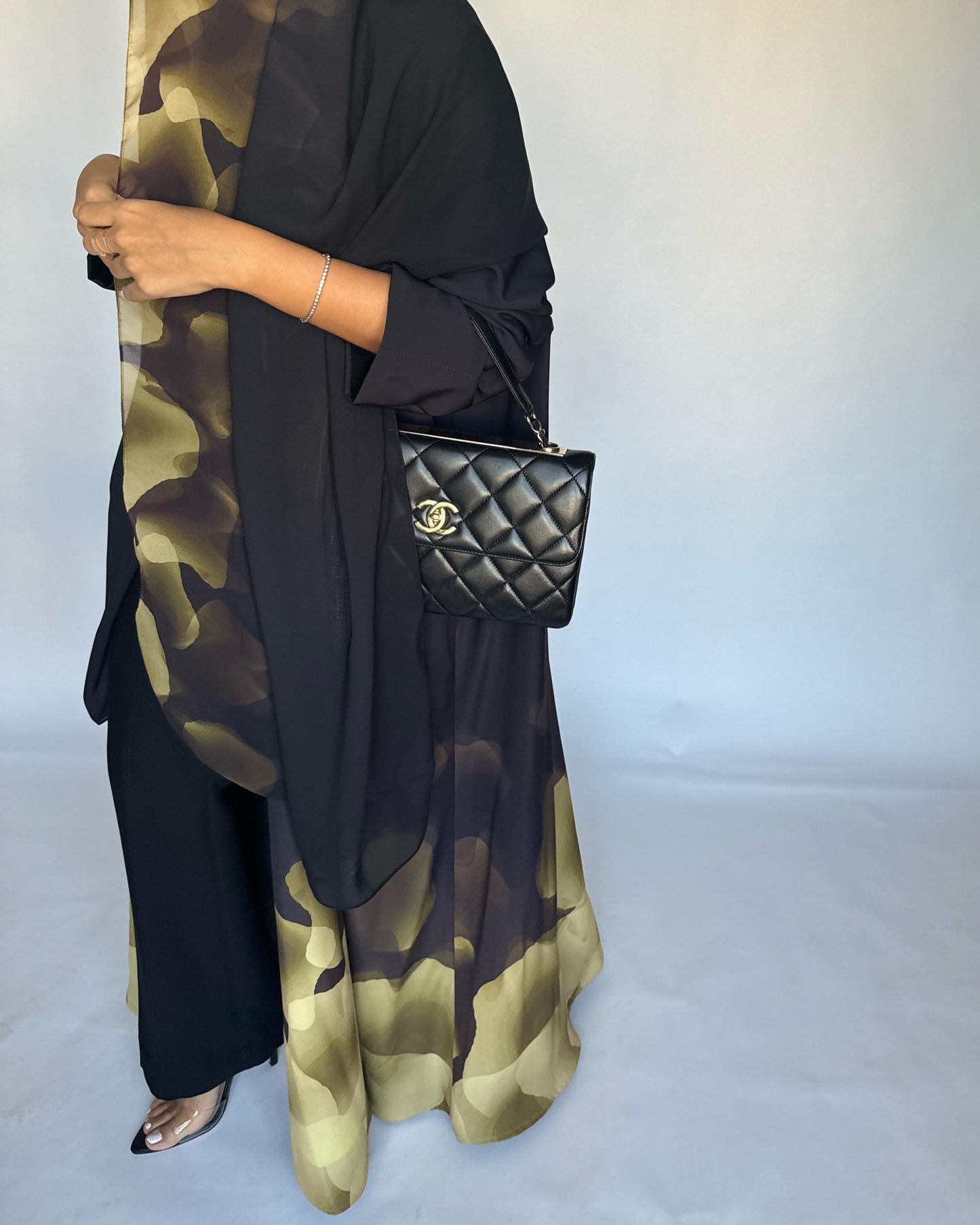 A263 -  Black & Yellow Daily Abaya