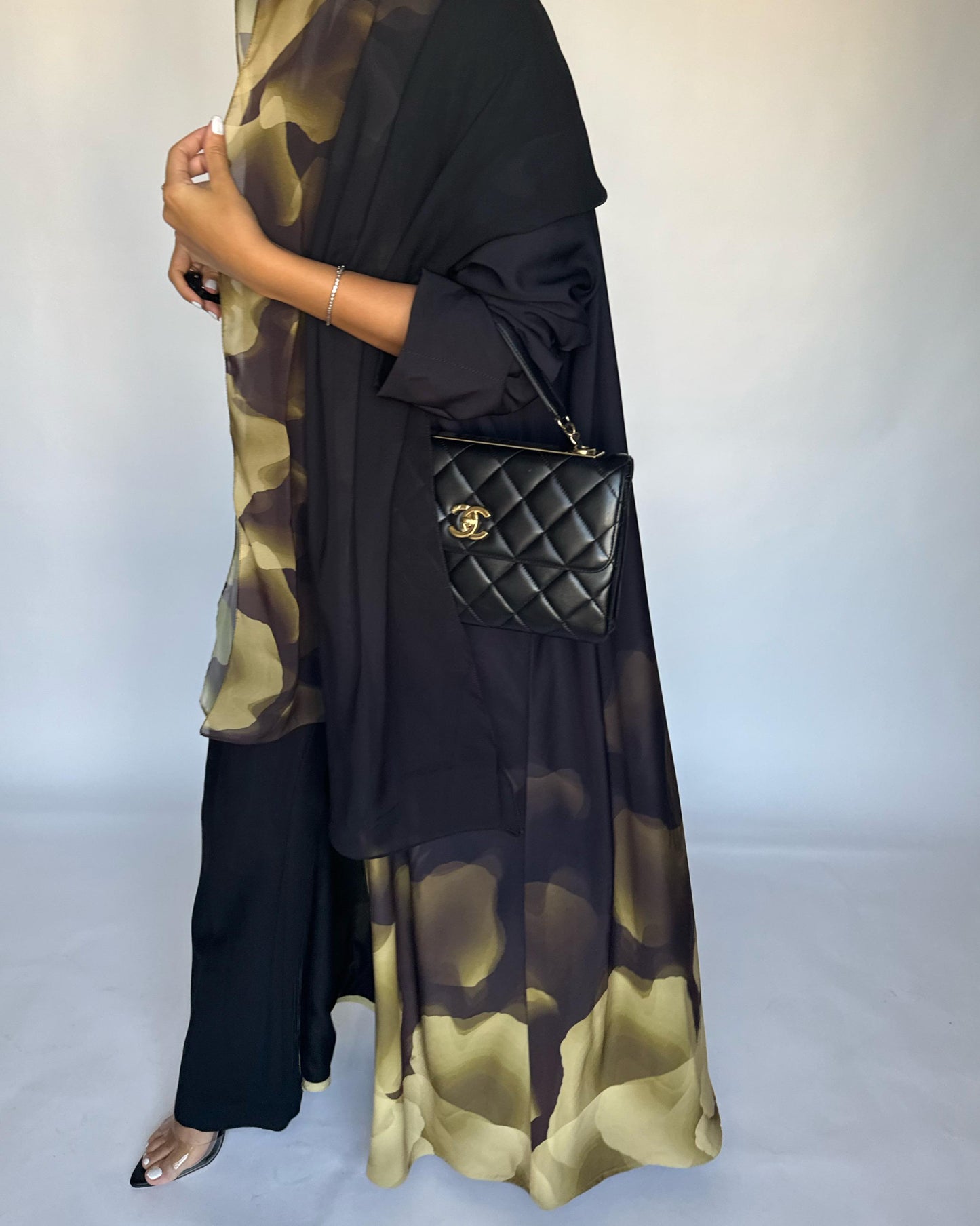 A263 -  Black & Yellow Daily Abaya