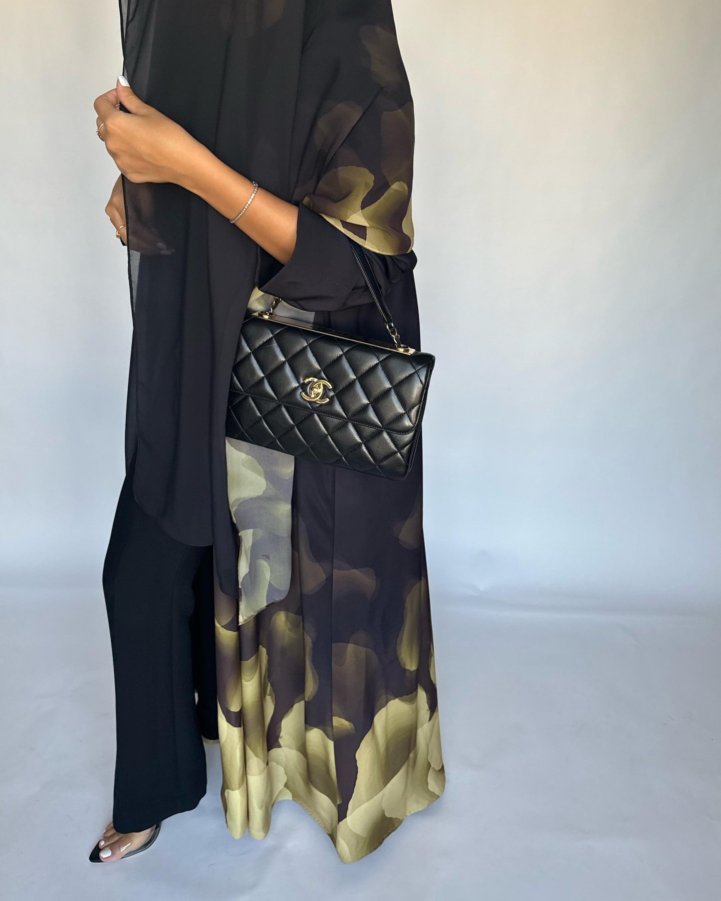 A263 -  Black & Yellow Daily Abaya