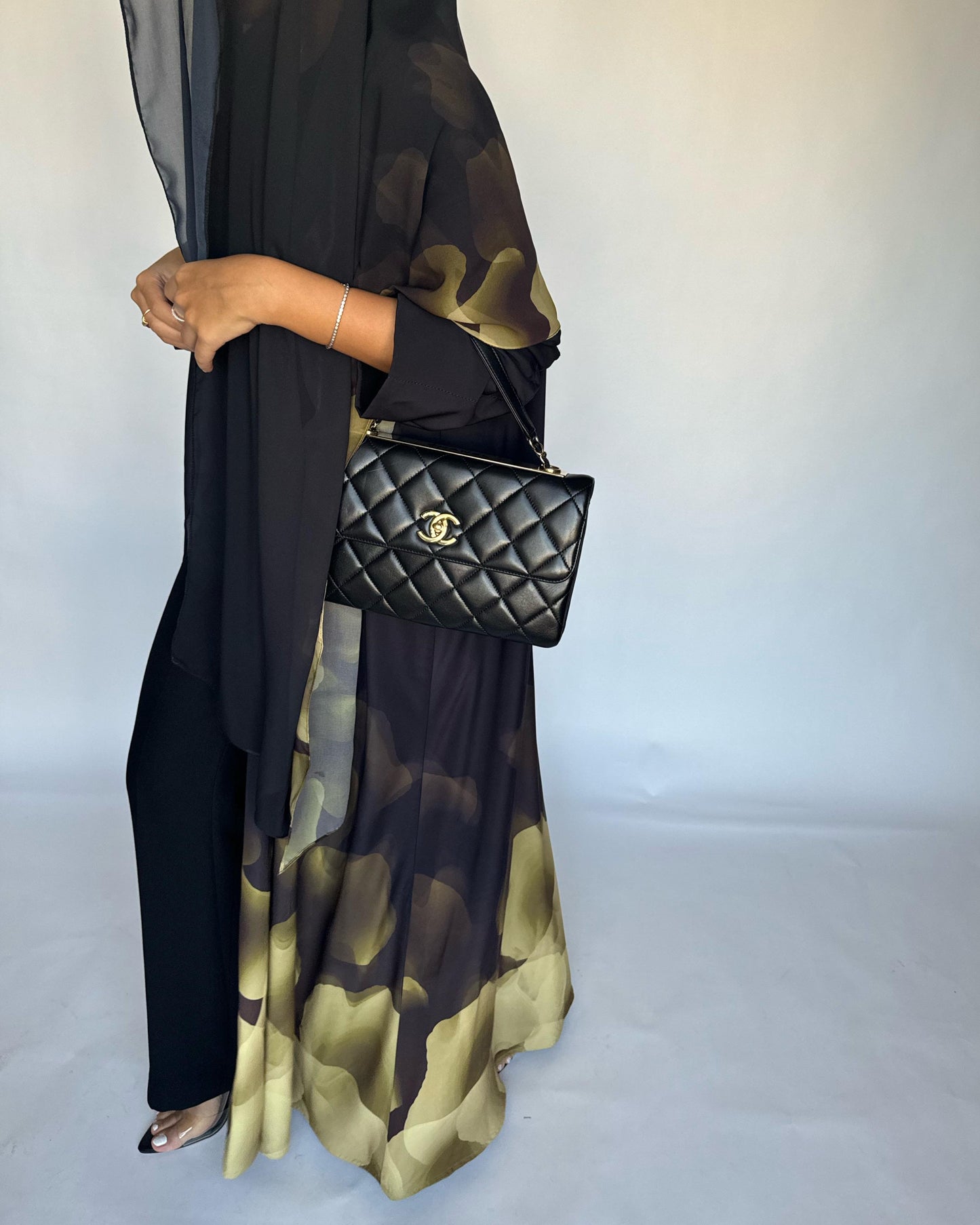 A263 -  Black & Yellow Daily Abaya