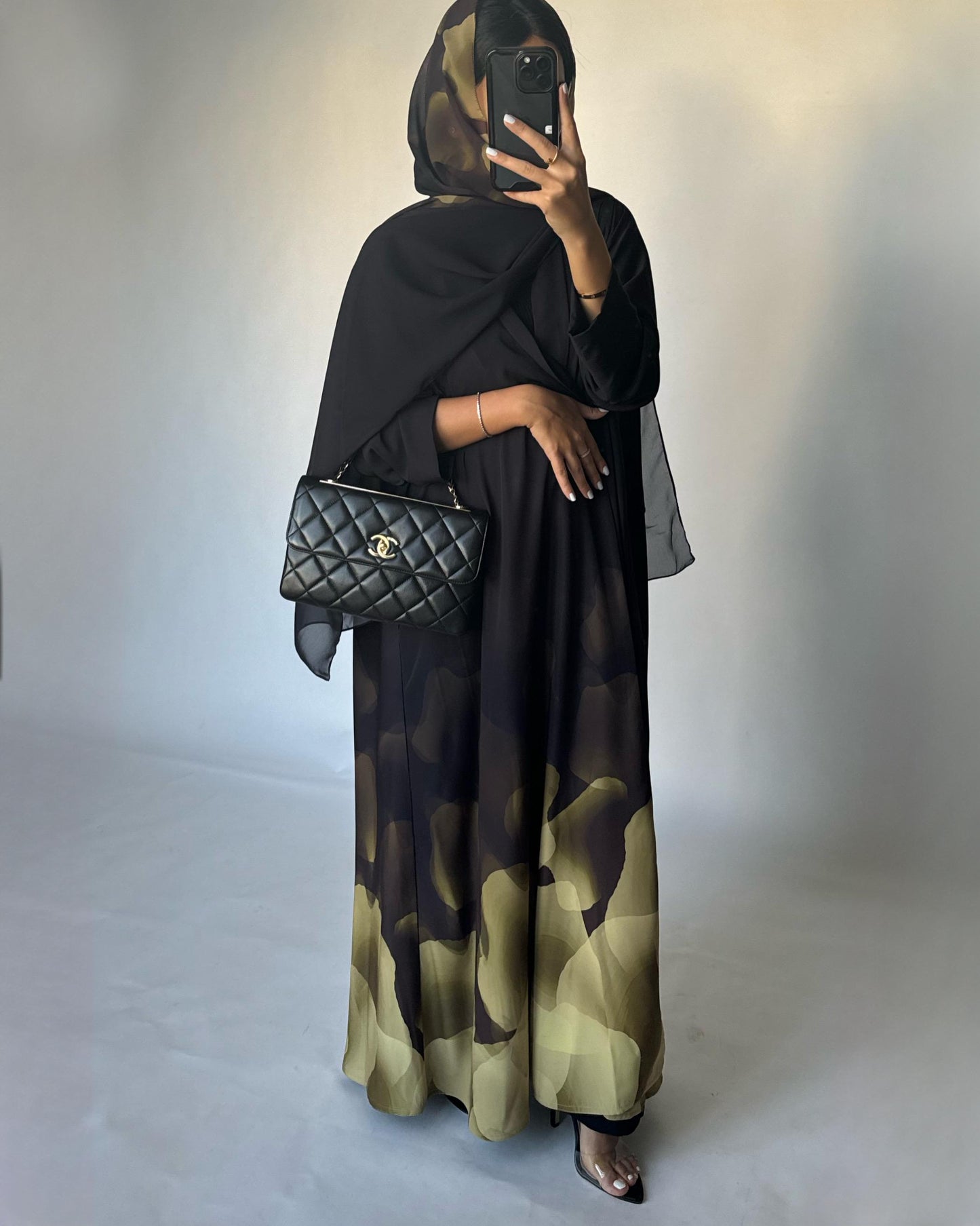 A263 -  Black & Yellow Daily Abaya