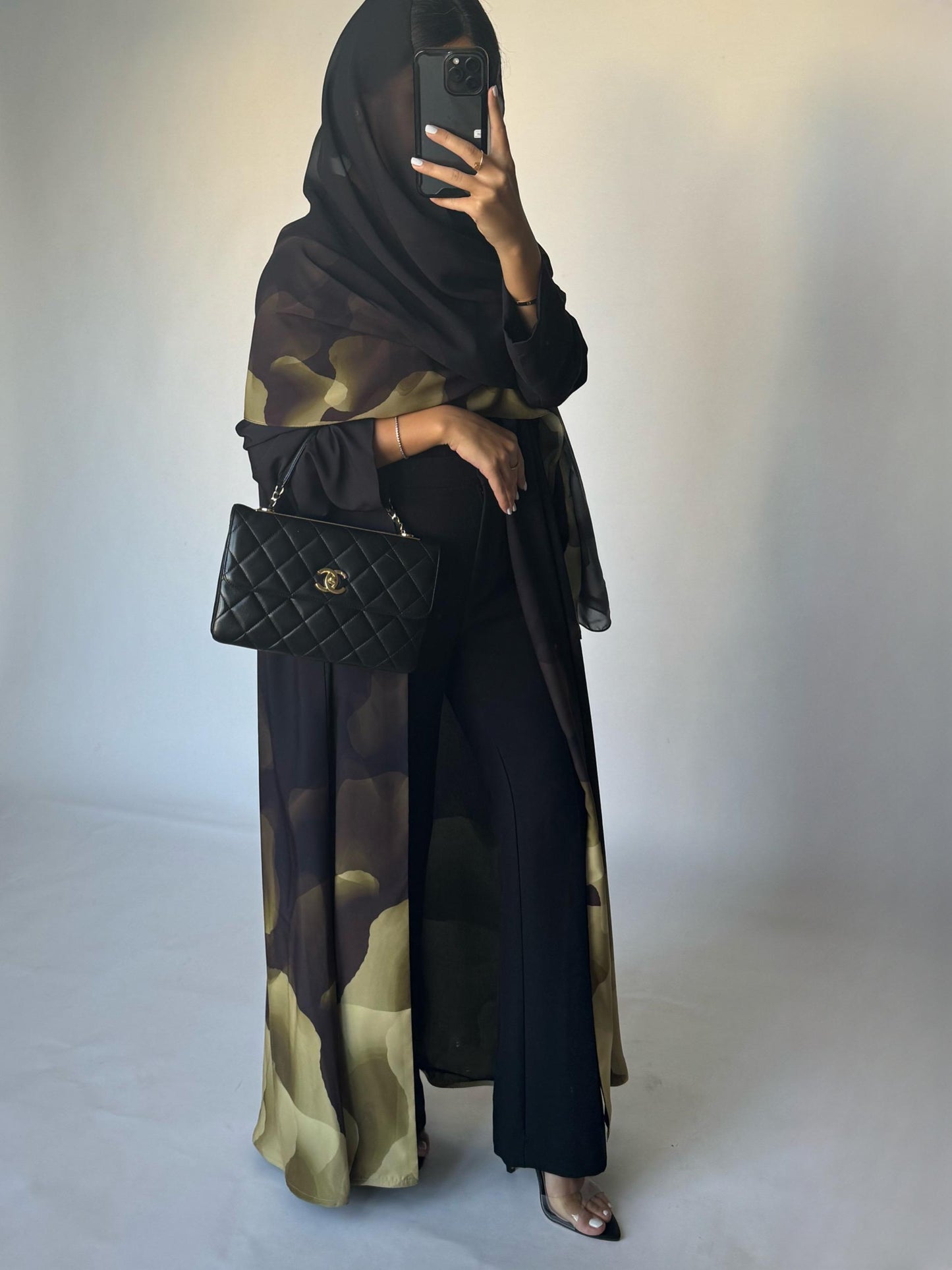 A263 -  Black & Yellow Daily Abaya