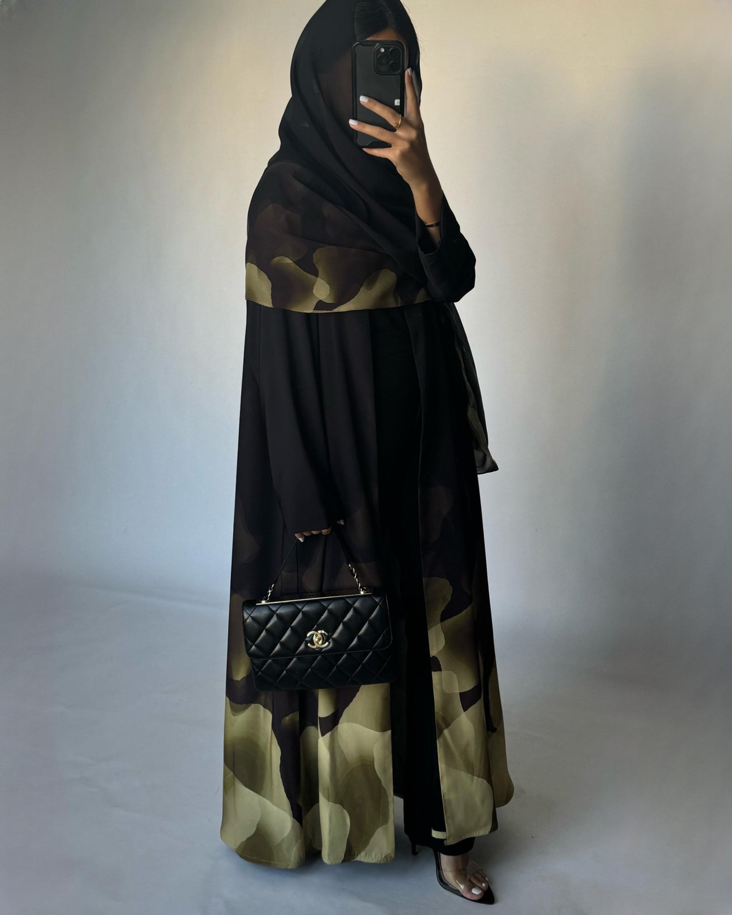 A263 -  Black & Yellow Daily Abaya