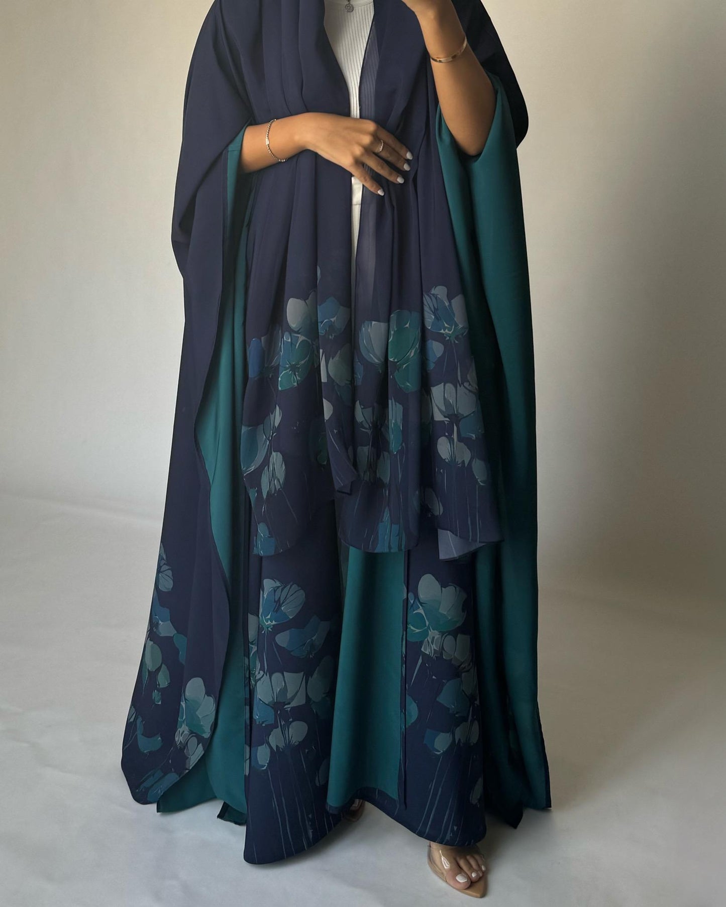 A275 - Blue Flower Abaya