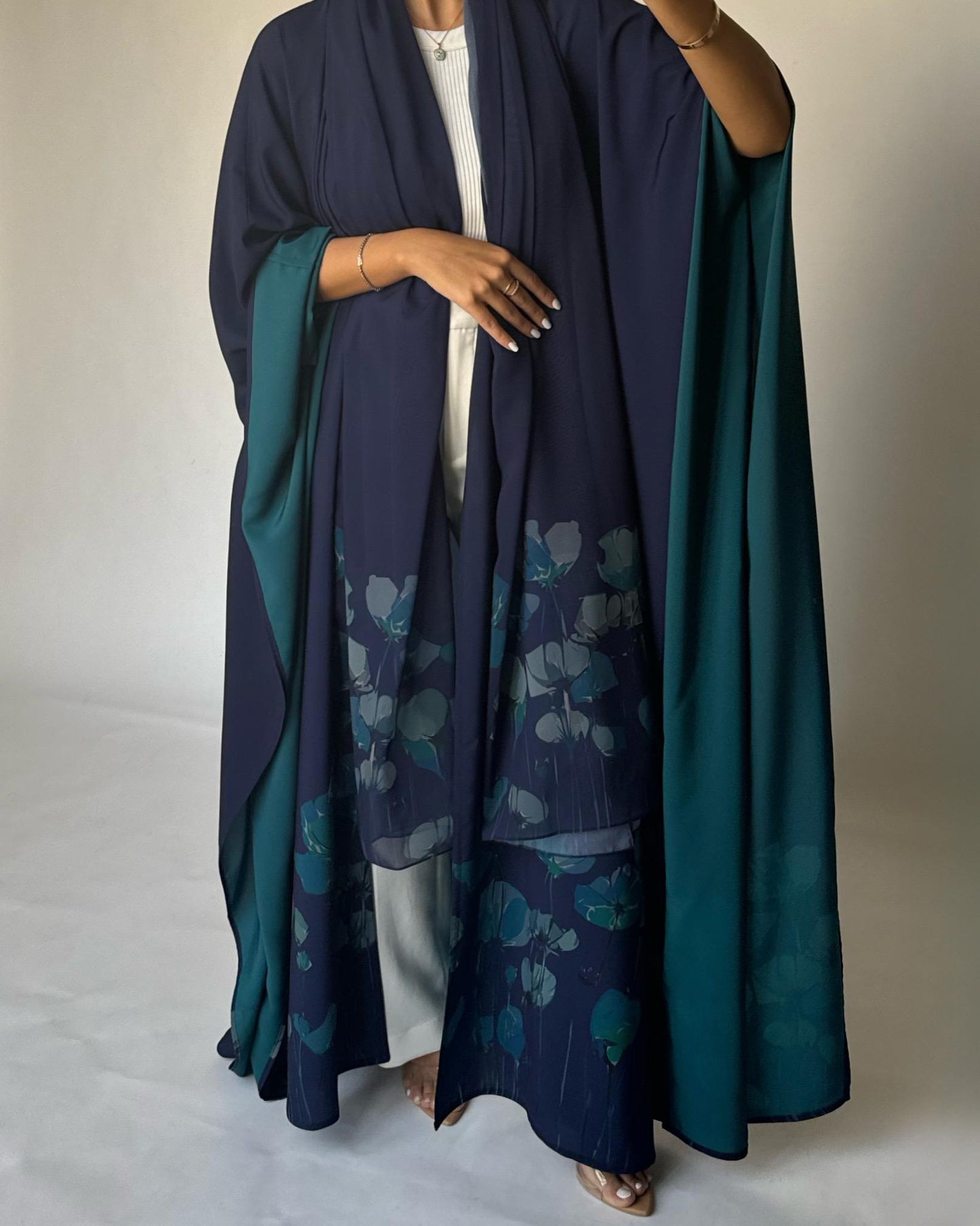 A275 - Blue Flower Abaya