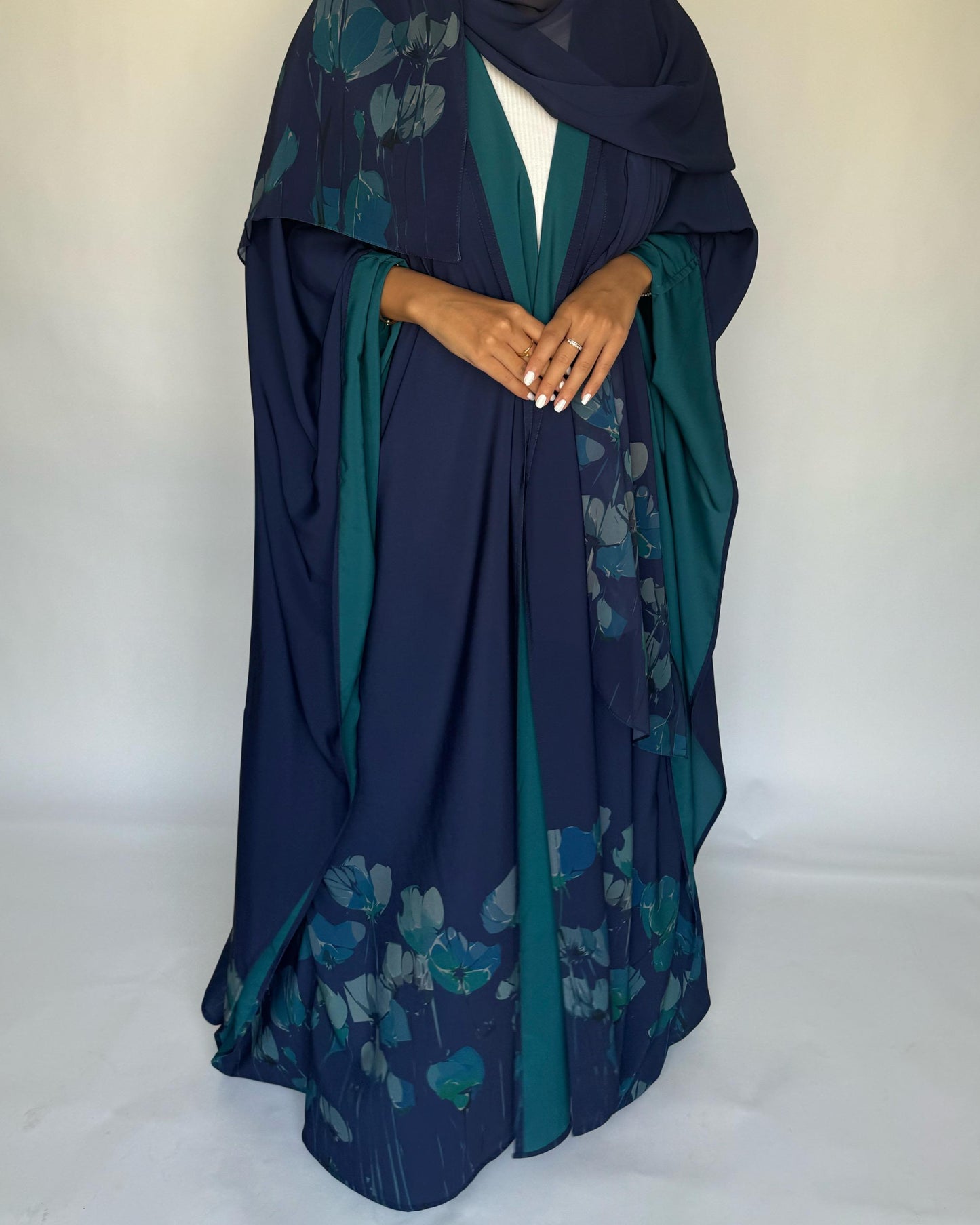 A275 - Blue Flower Abaya