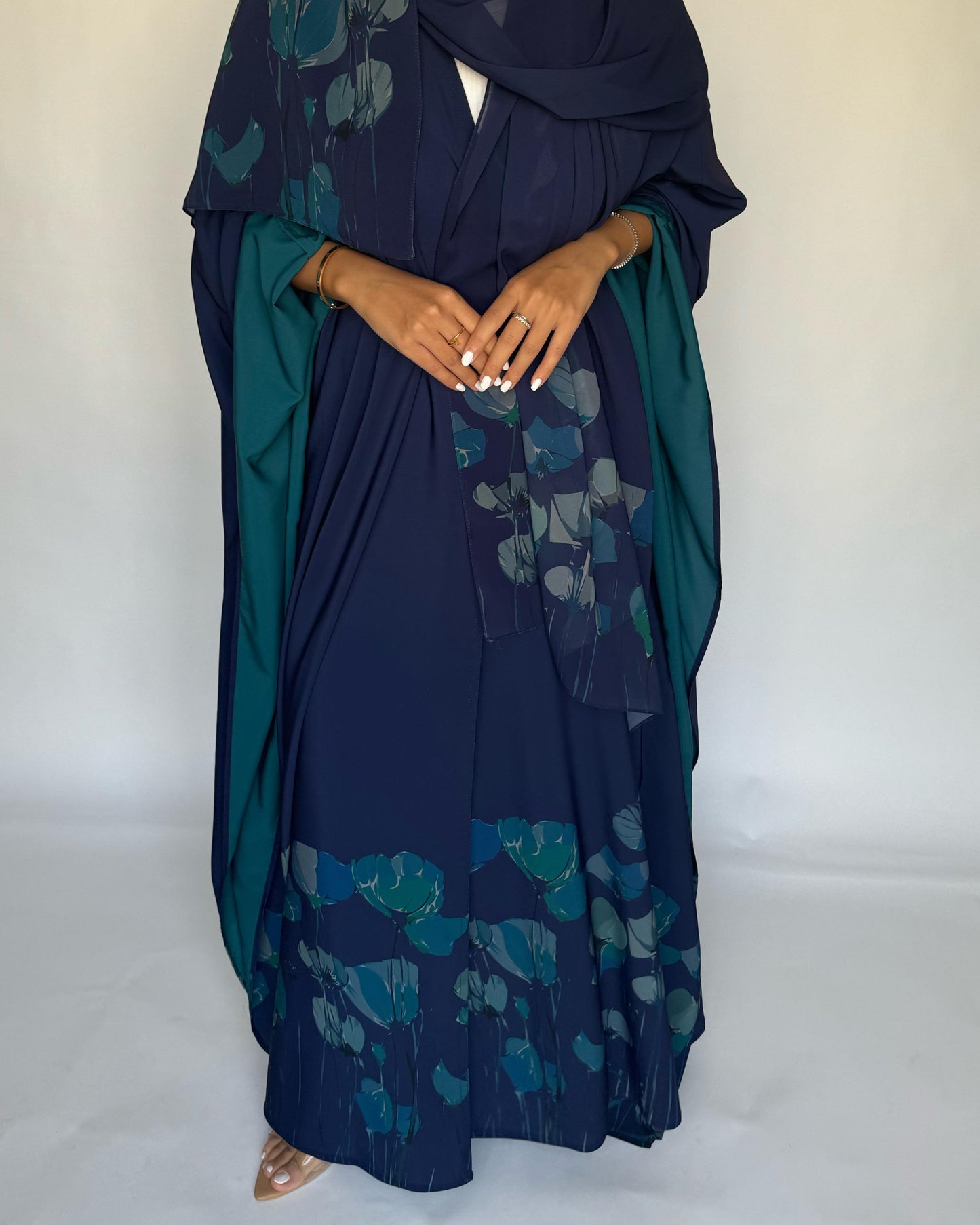 A275 - Blue Flower Abaya