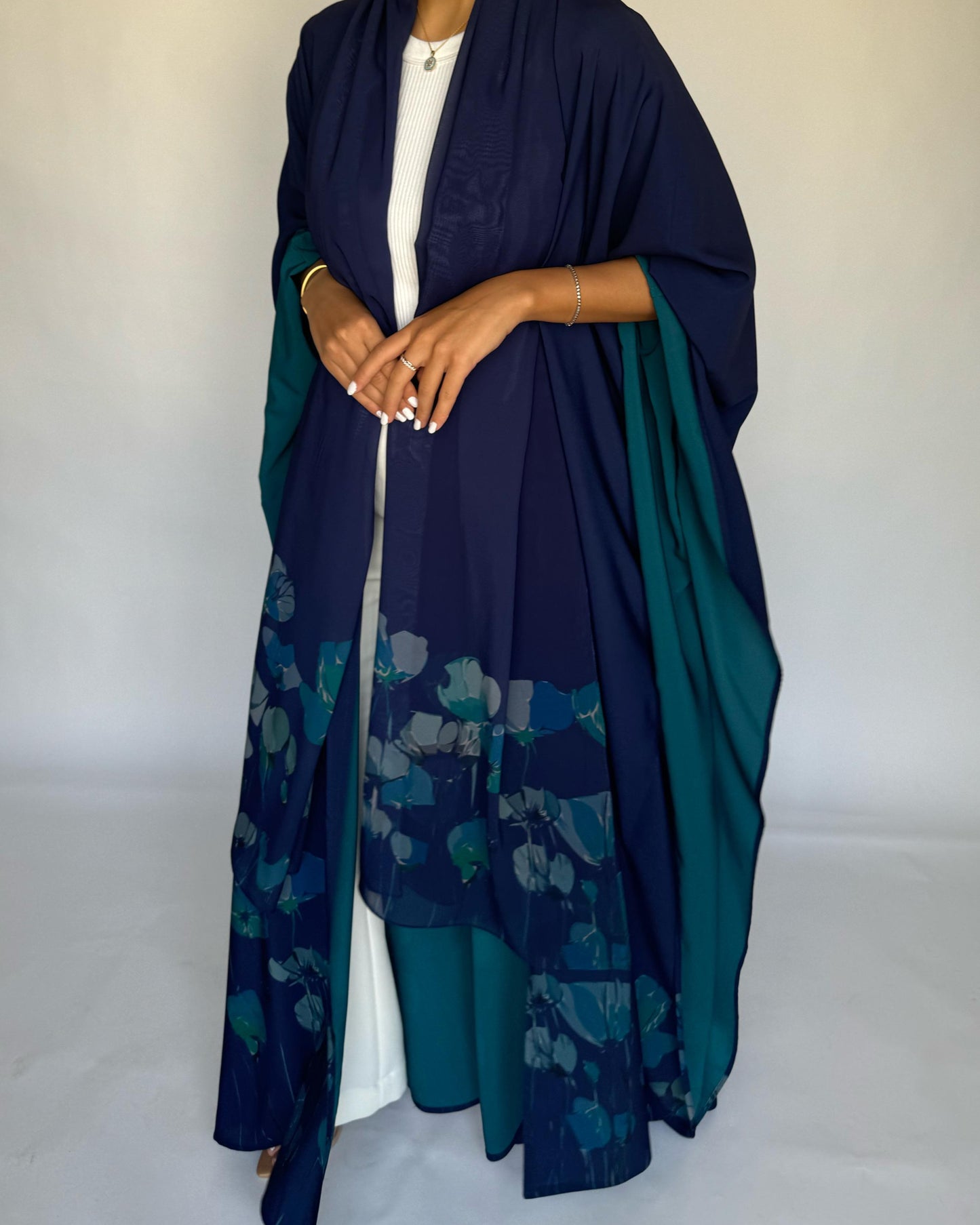 A275 - Blue Flower Abaya