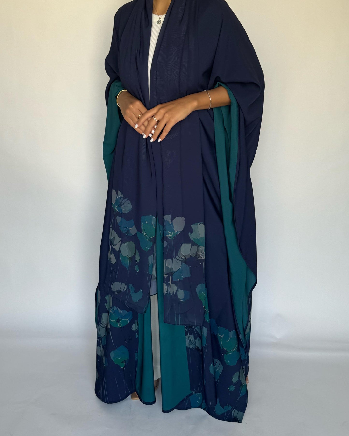 A275 - Blue Flower Abaya