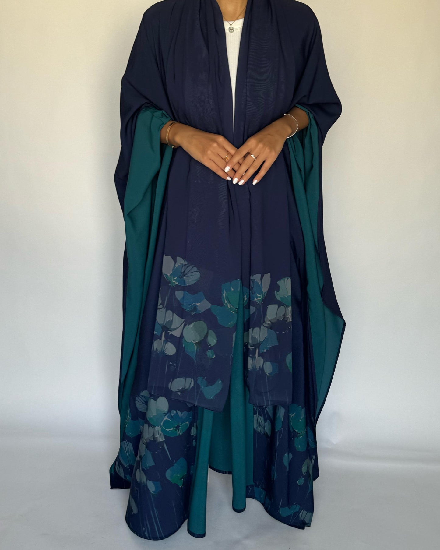 A275 - Blue Flower Abaya