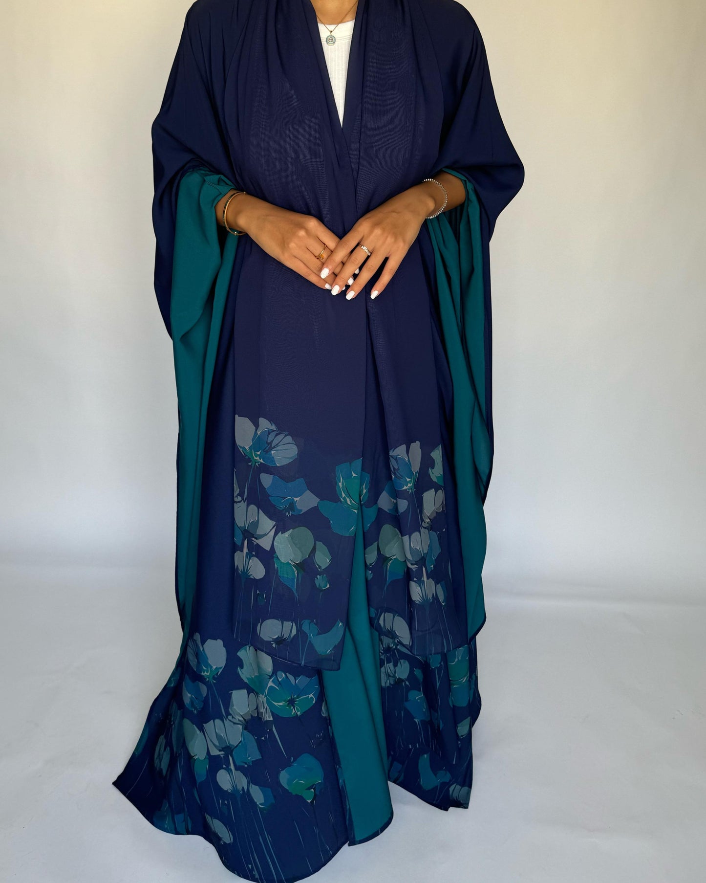 A275 - Blue Flower Abaya