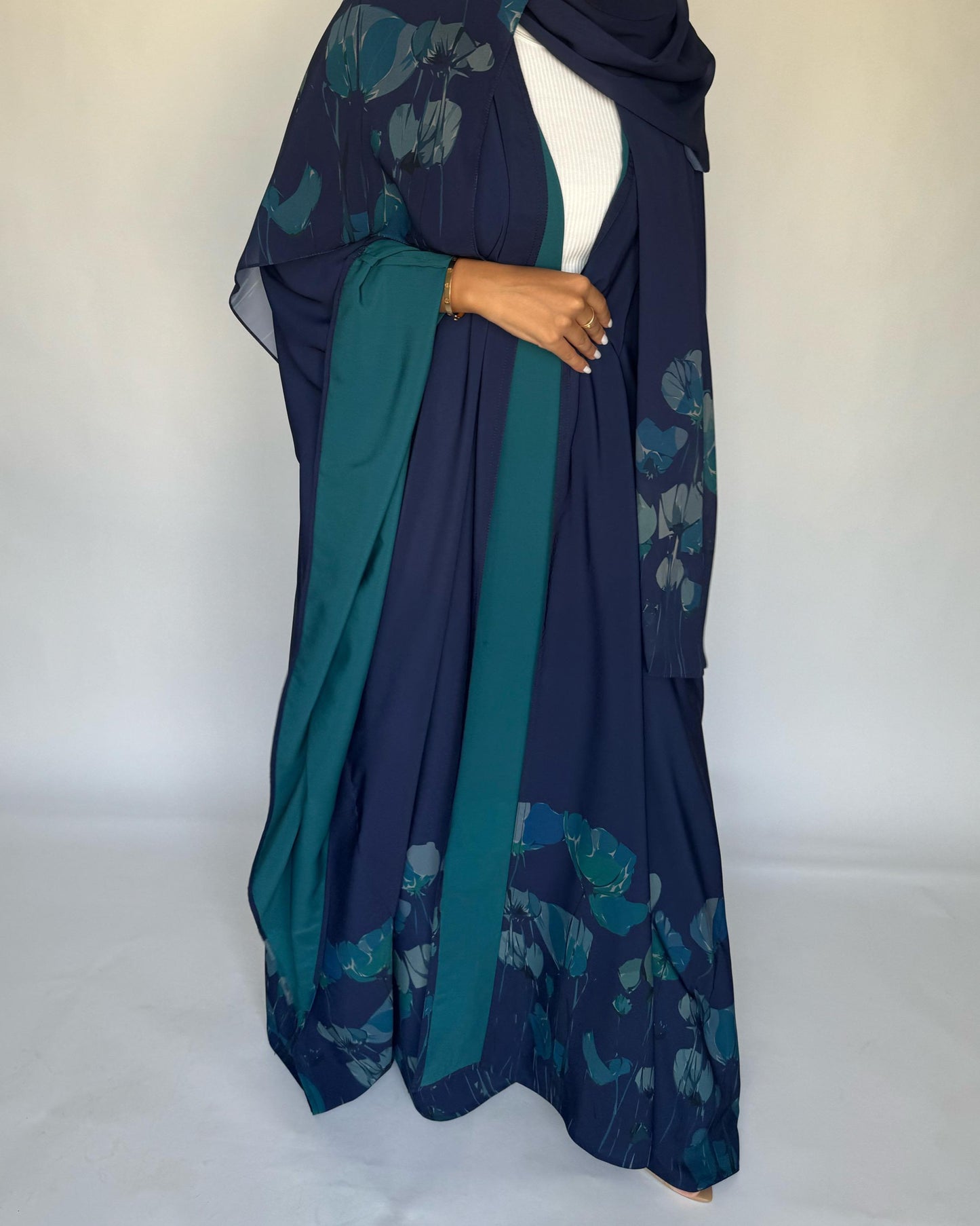 A275 - Blue Flower Abaya