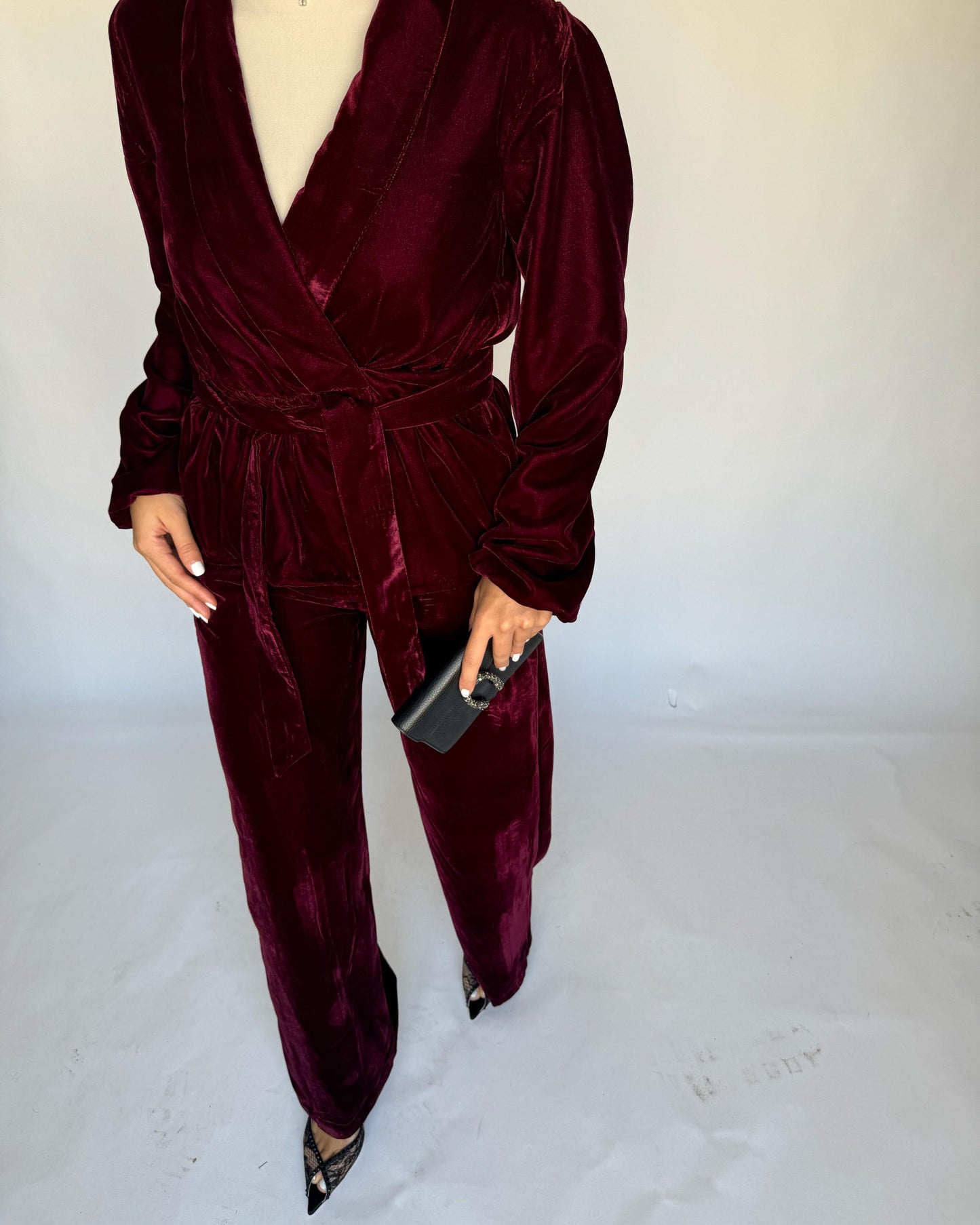 A305 - Maroon Velvet Winter Set