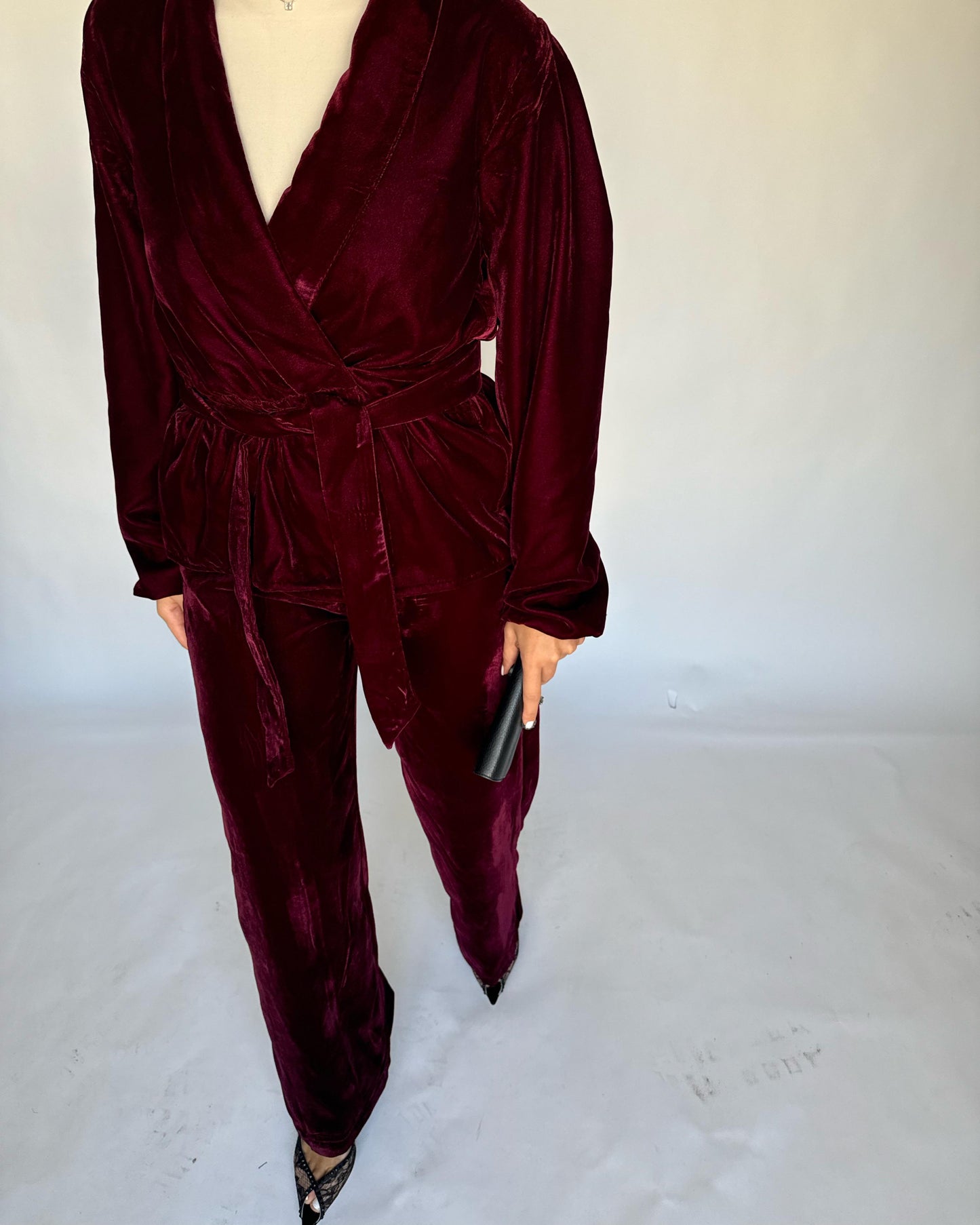 A305 - Maroon Velvet Winter Set