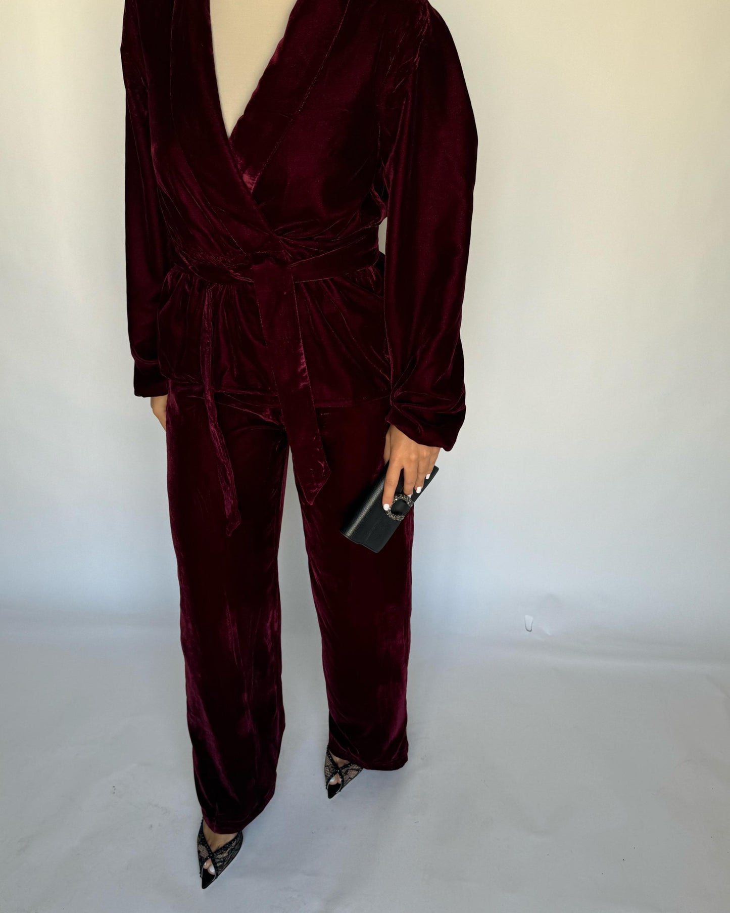 A305 - Maroon Velvet Winter Set