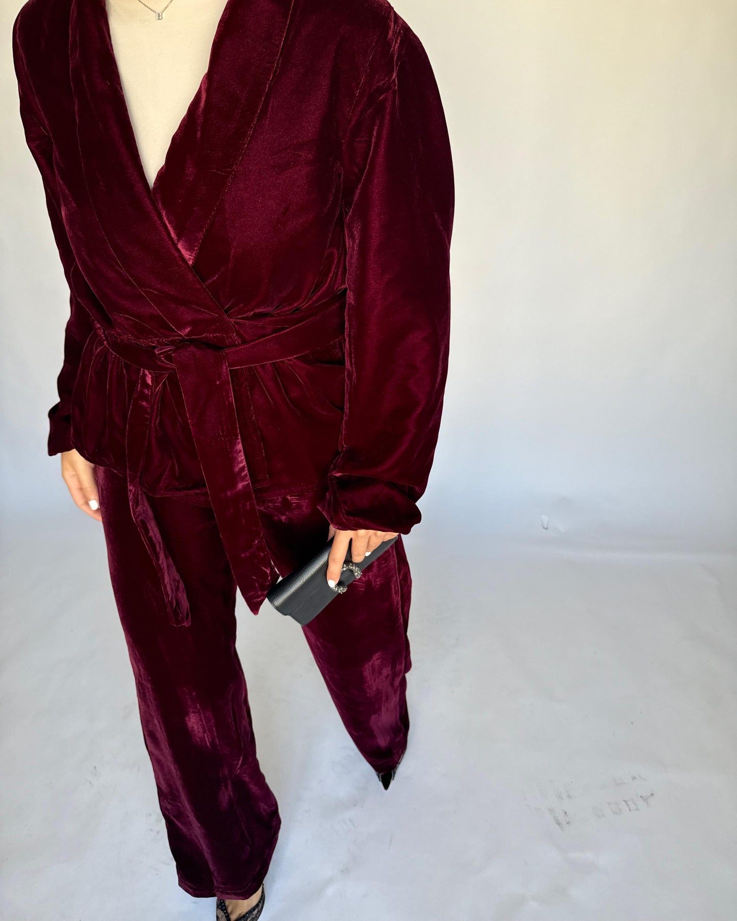 A305 - Maroon Velvet Winter Set