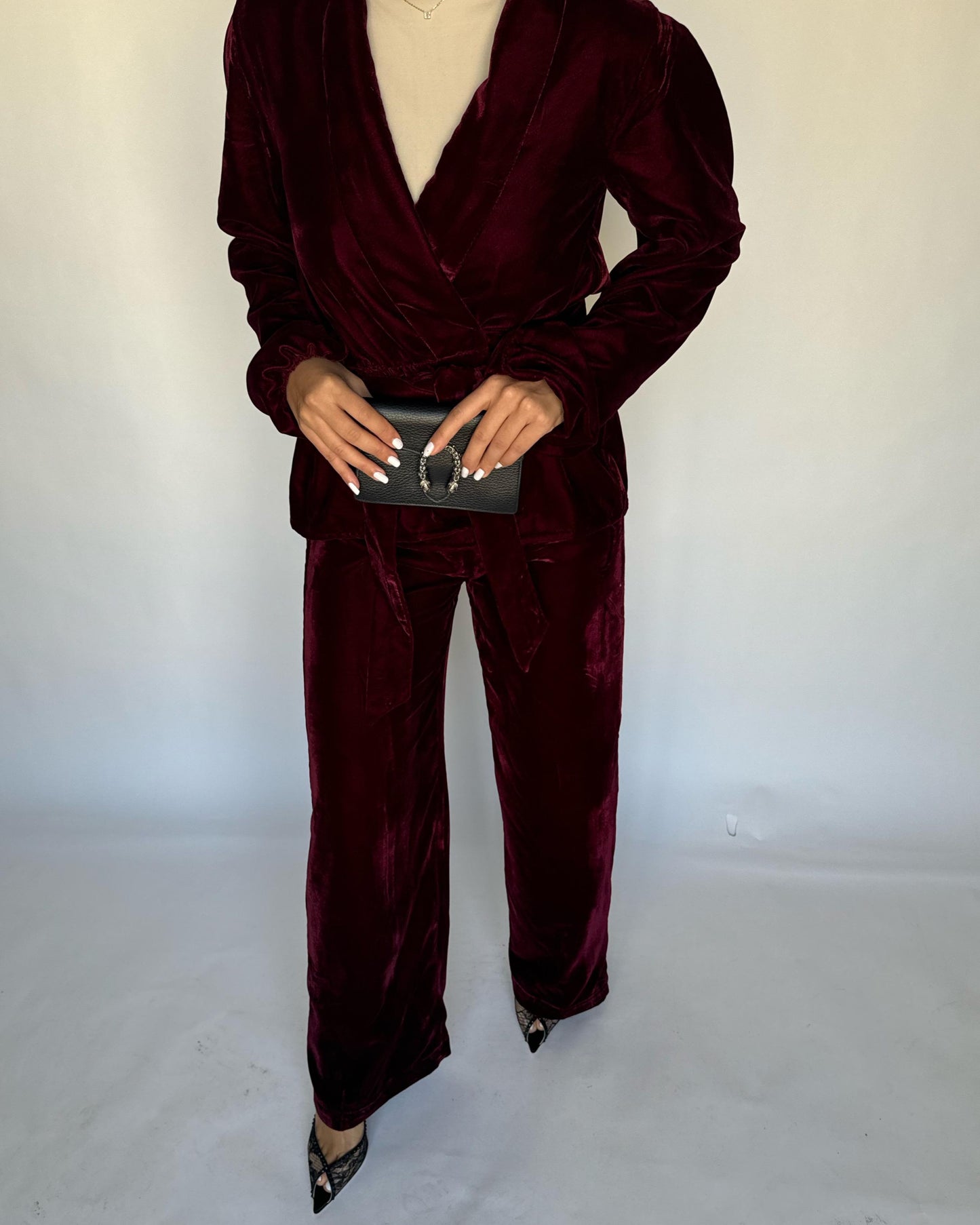 A305 - Maroon Velvet Winter Set