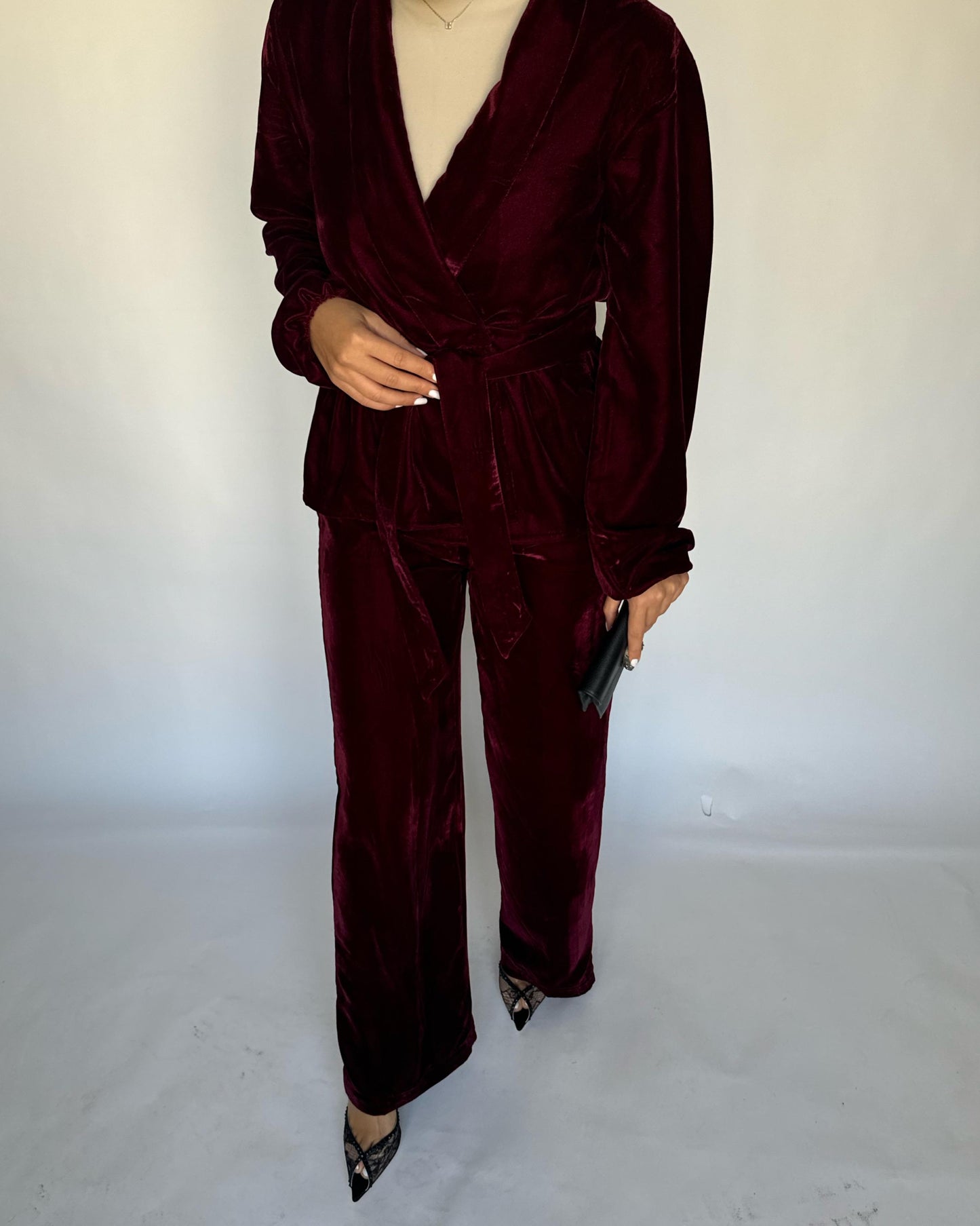 A305 - Maroon Velvet Winter Set