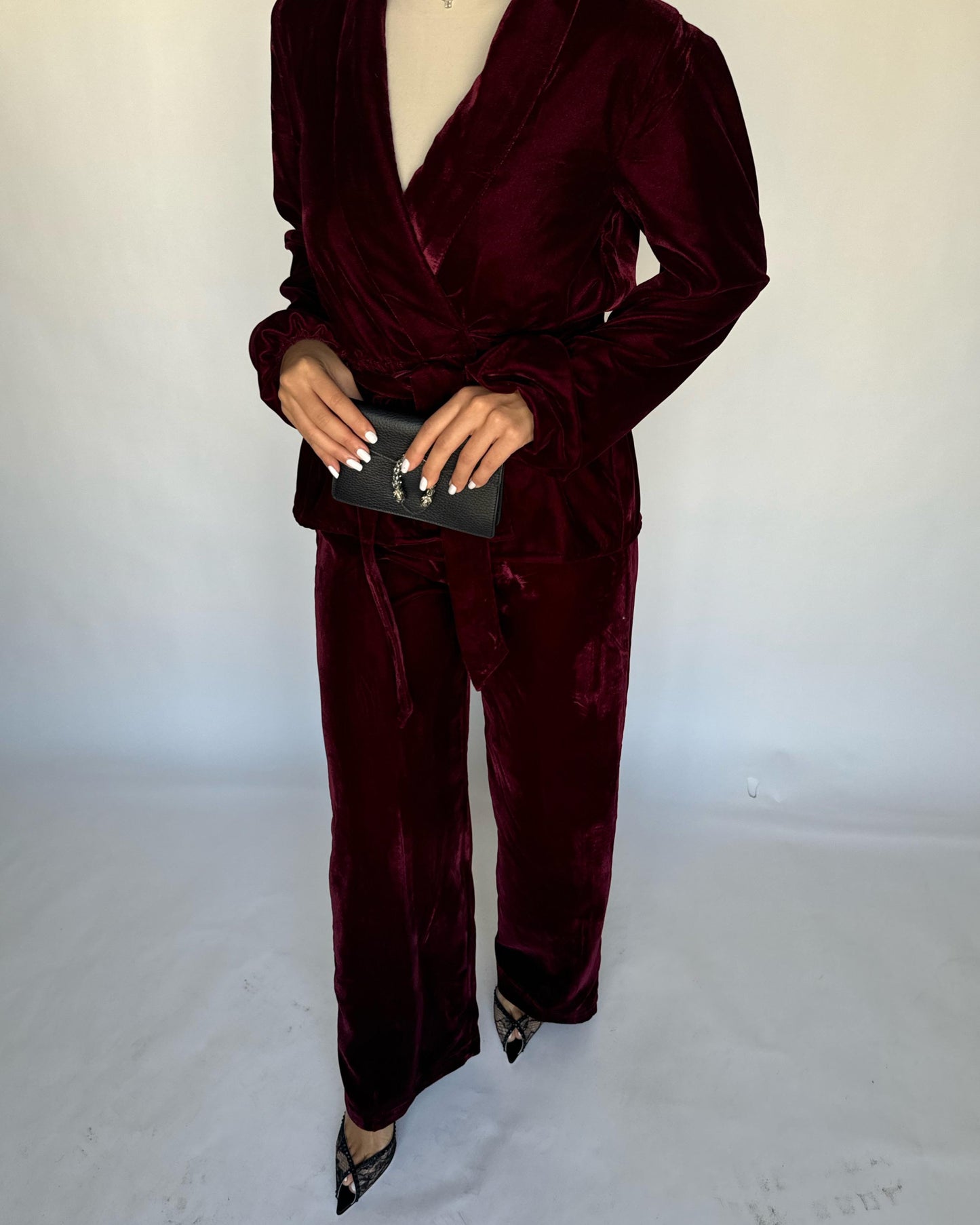 A305 - Maroon Velvet Winter Set