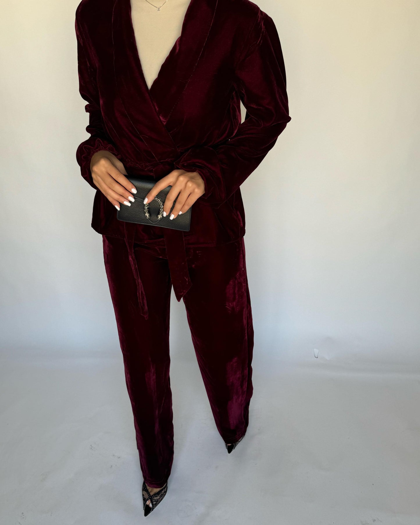 A305 - Maroon Velvet Winter Set