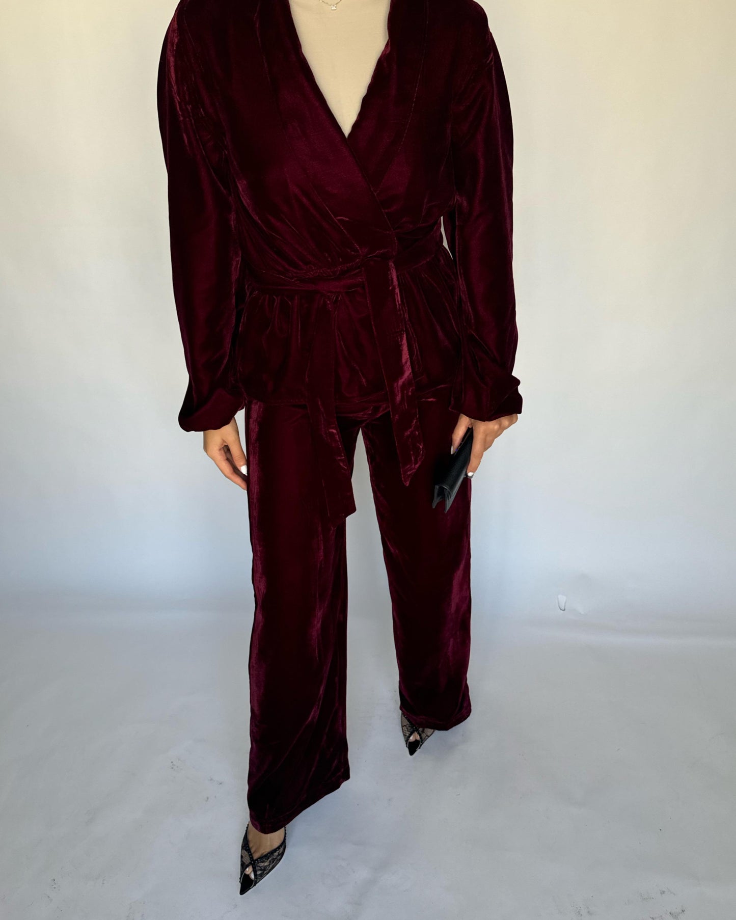 A305 - Maroon Velvet Winter Set