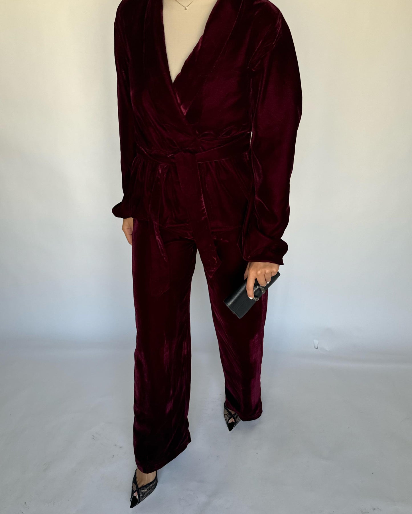 A305 - Maroon Velvet Winter Set