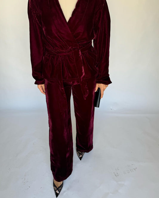 A305 - Maroon Velvet Winter Set