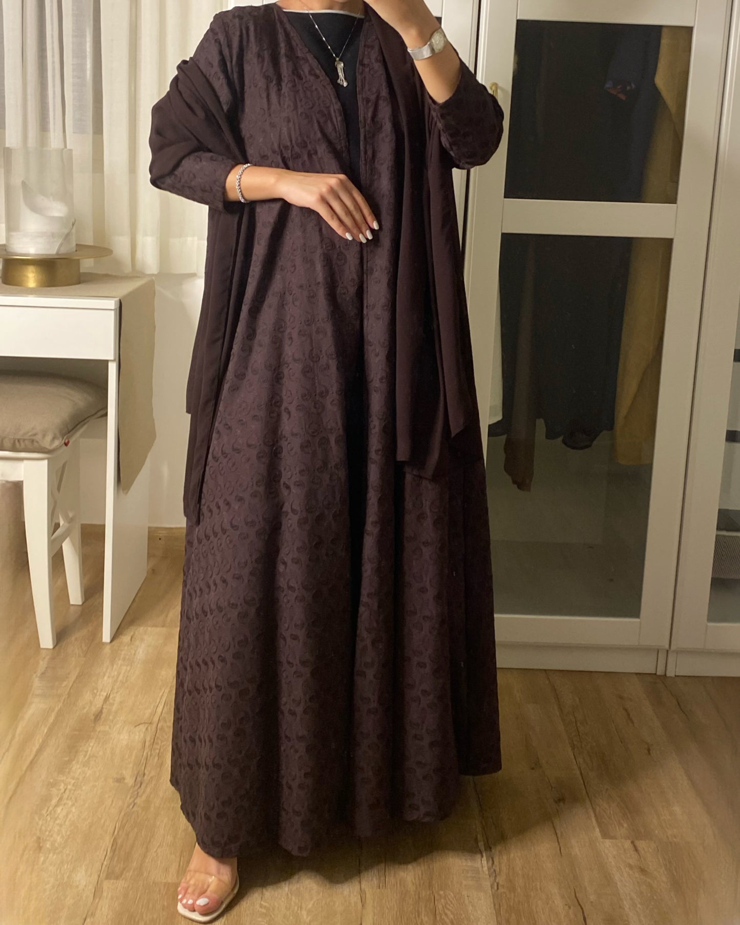 Brown Pattern Abaya