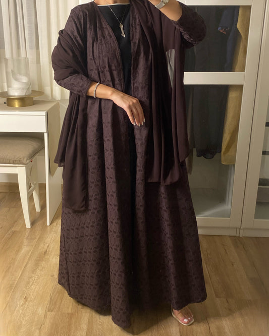 Brown Pattern Abaya