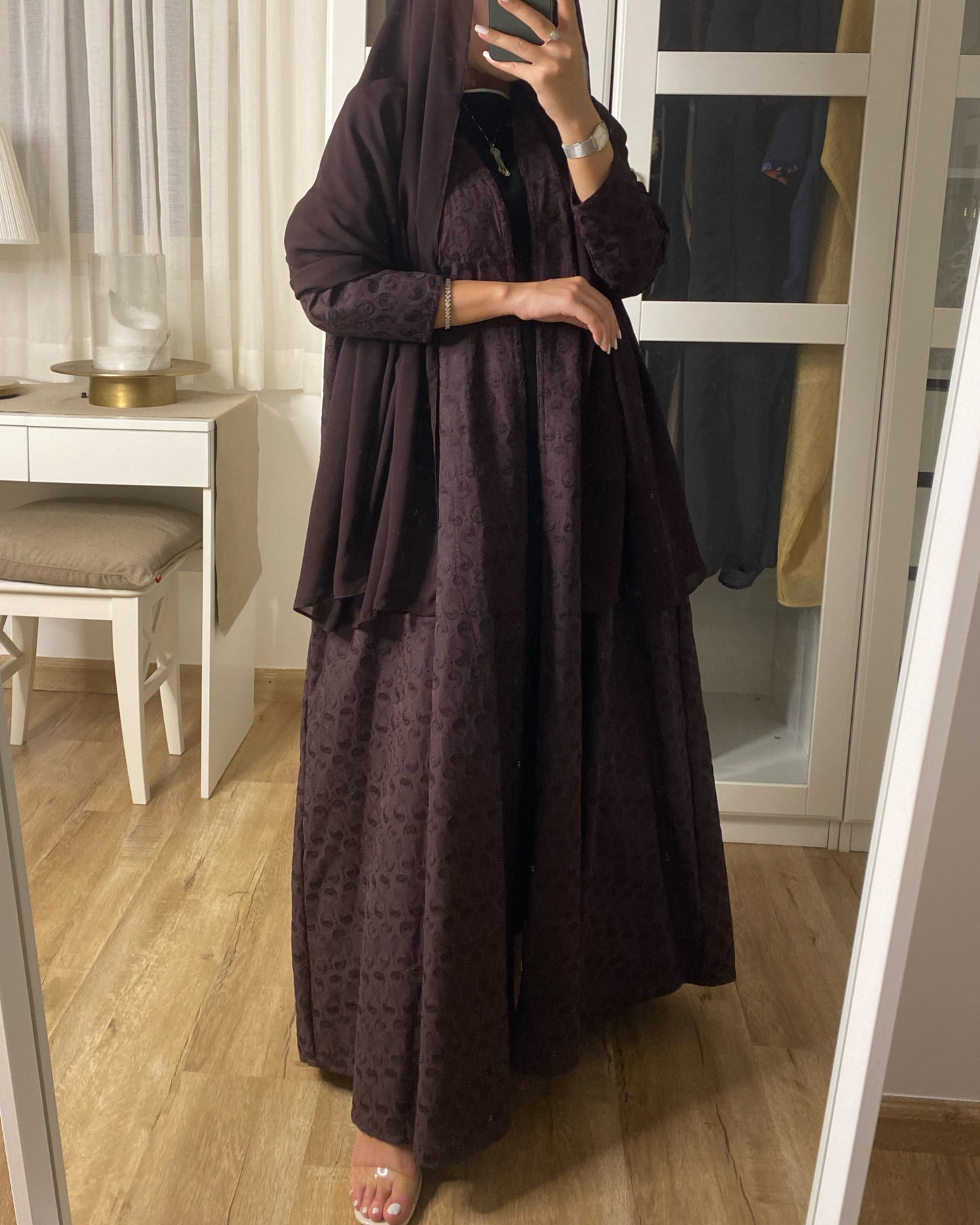 Brown Pattern Abaya